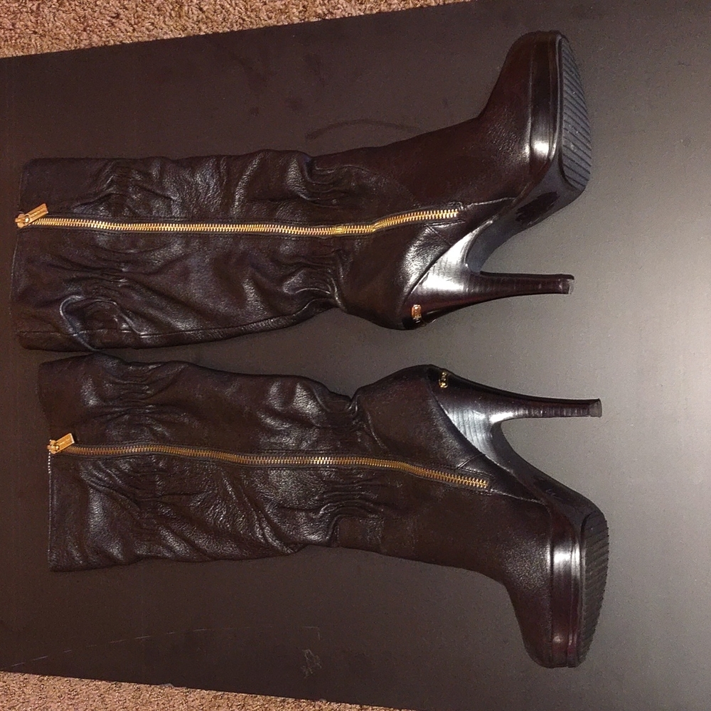 Michael Kors, High-sock, heeled boots, Size 6.5, Black